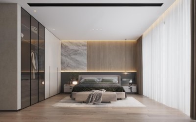 现代卧室3D模型下载